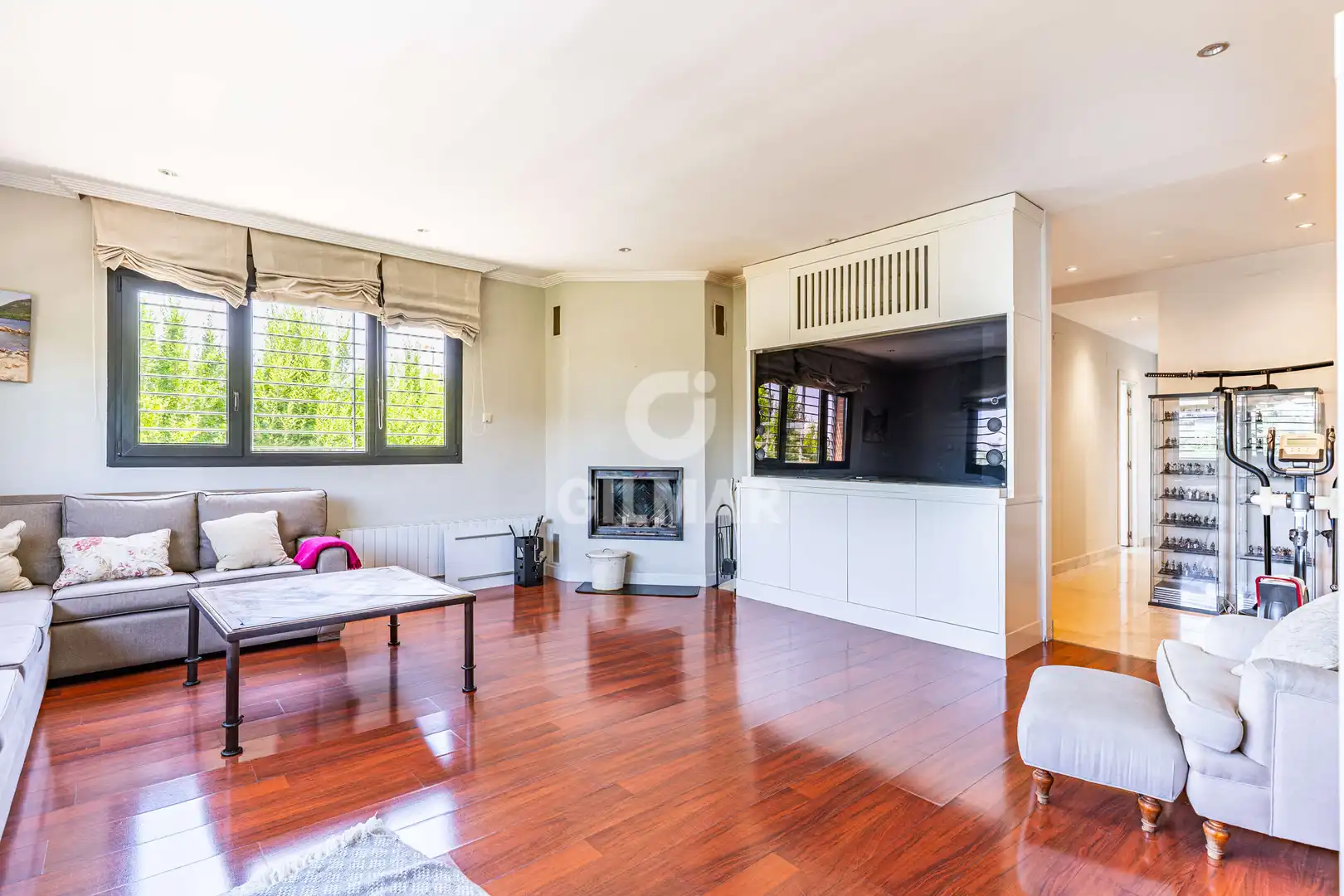 Living room of Detached homes for sale in Madrid  with Heating, Private garden and Swimming Pool
