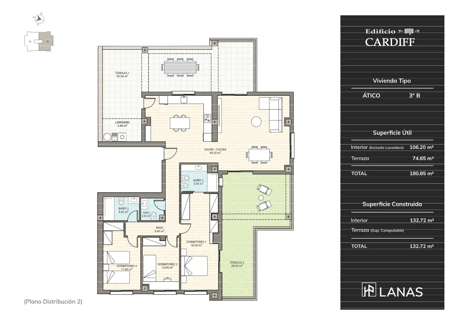Attic for sale in Murcia  with Air Conditioner, Heating and Parquet flooring