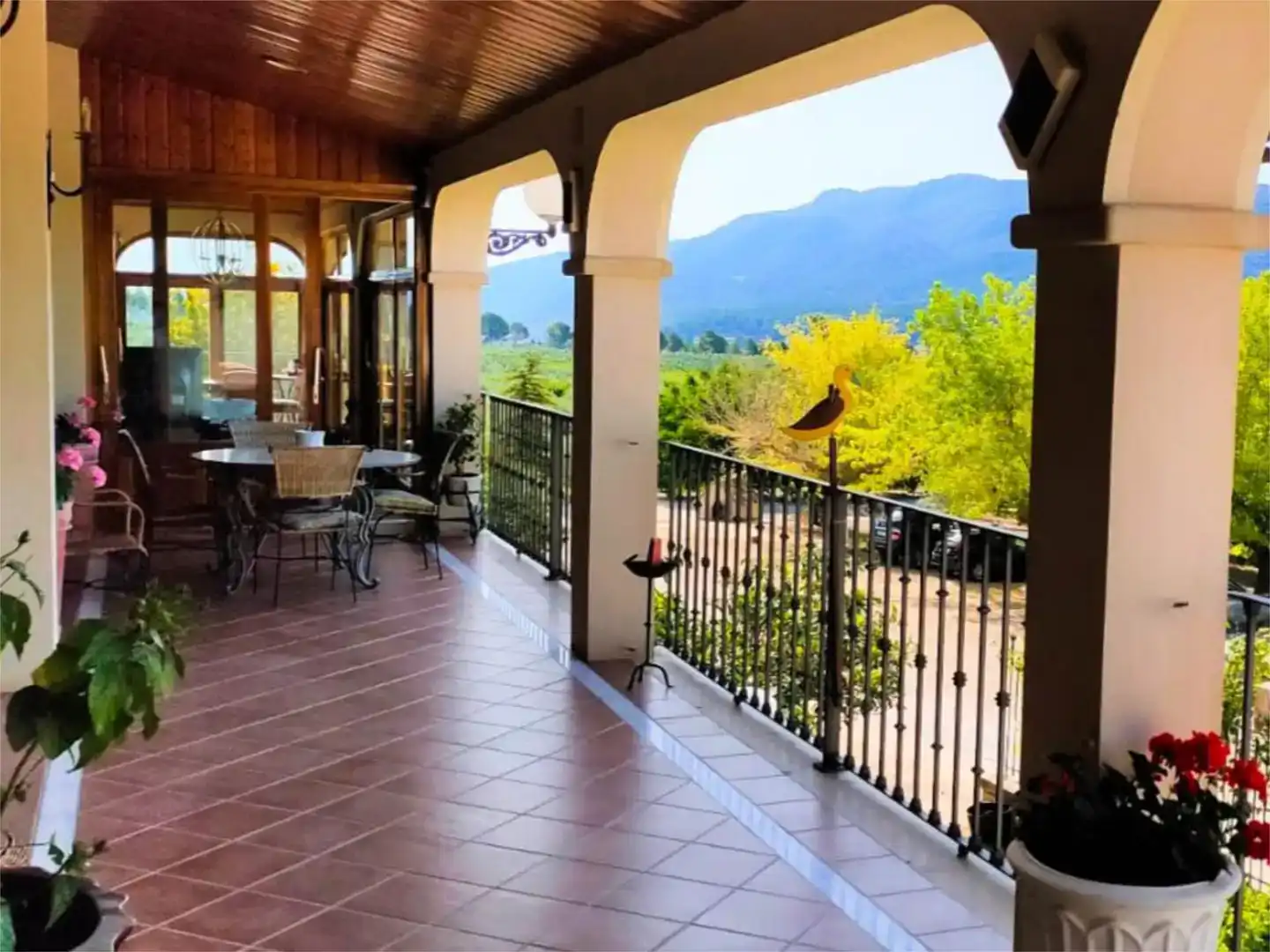 Terrasse von Wohnung zur Miete in Alcoy / Alcoi mit Klimaanlage, Privatgarten und Schwimmbad