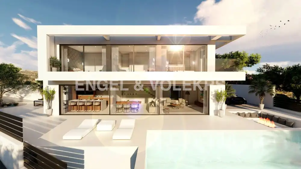 Exterior view of Houses for sale in El Campello  with Air Conditioner, Private garden and Storage room