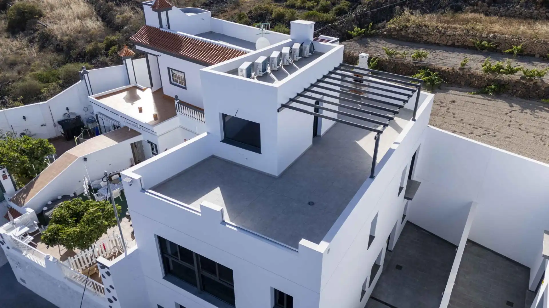 Vista exterior de Casa adosada en venta en San Miguel de Abona con Aire acondicionado, Jardín privado y Terraza