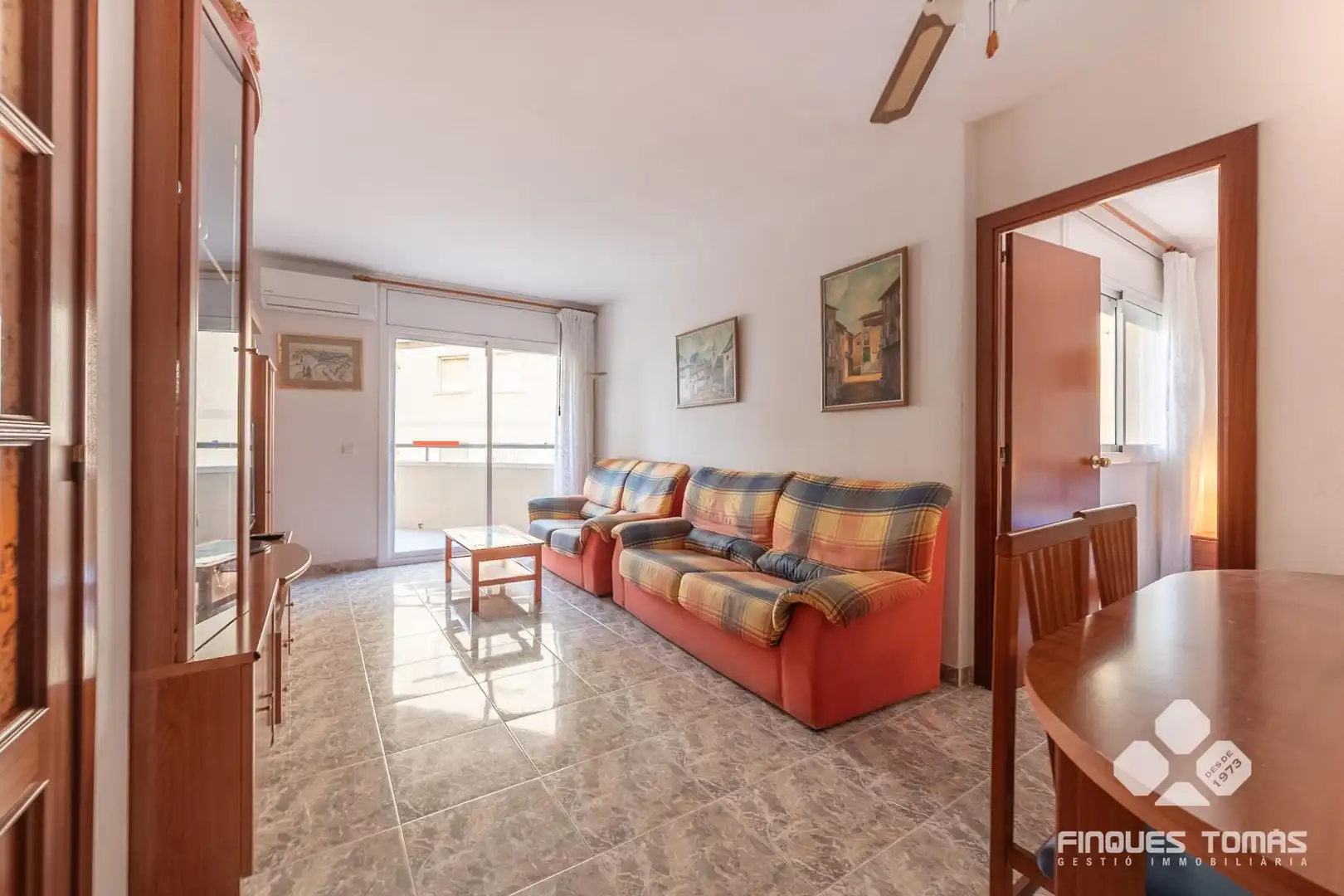 Sala de estar de Piso en venta en Cunit con Aire acondicionado, Terraza y Amueblado