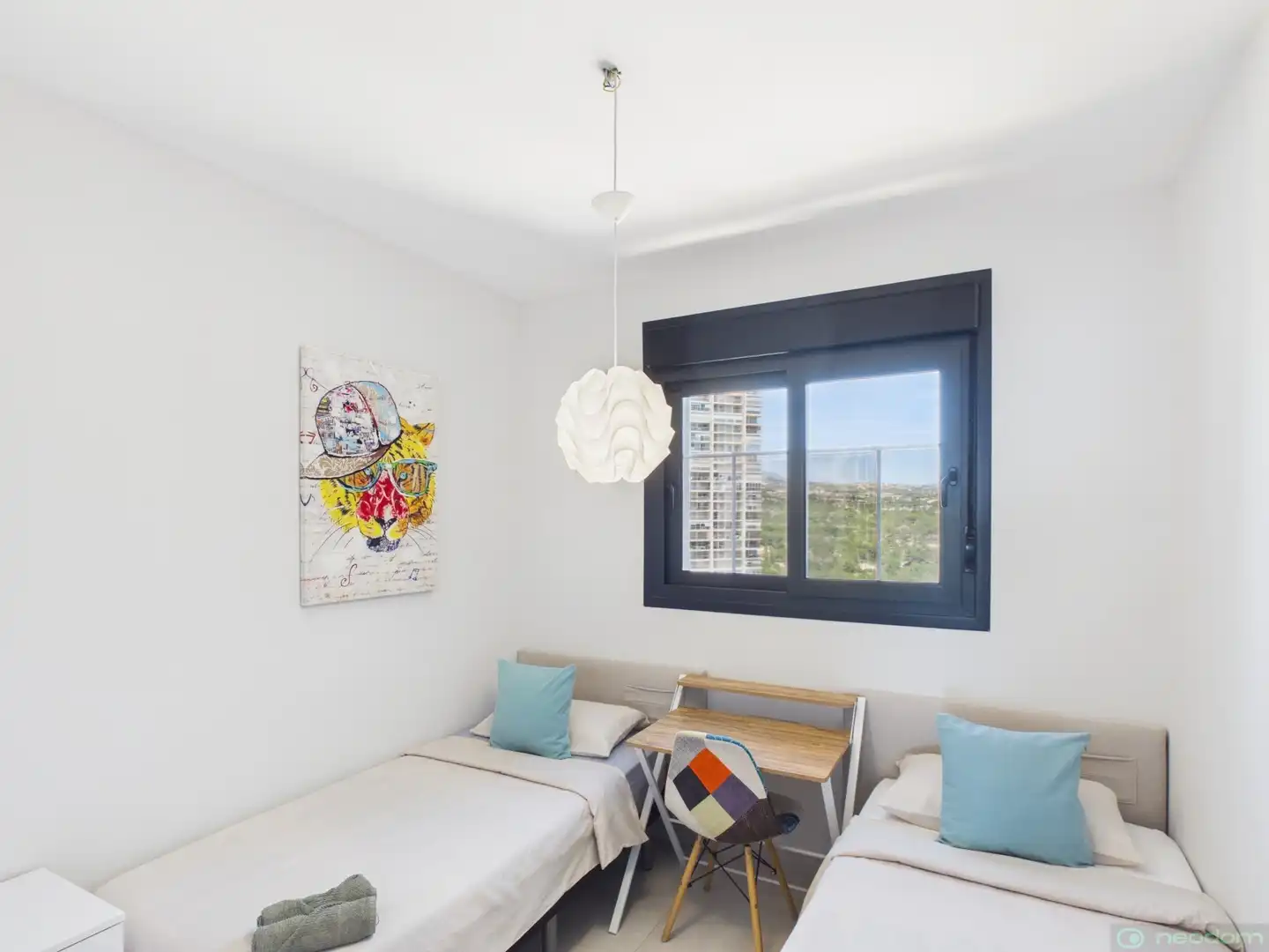 Schlafzimmer von Wohnung zur Miete in Benidorm mit Klimaanlage, Heizung und Terrasse