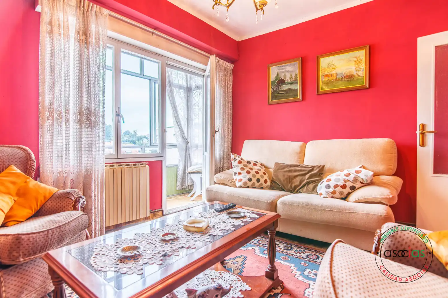 Living room of Flat for sale in Nava  with Heating and Balcony