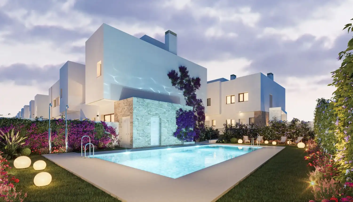 Piscina de Casa adosada en venda en Málaga amb Calefacció, Parquet i Terrassa