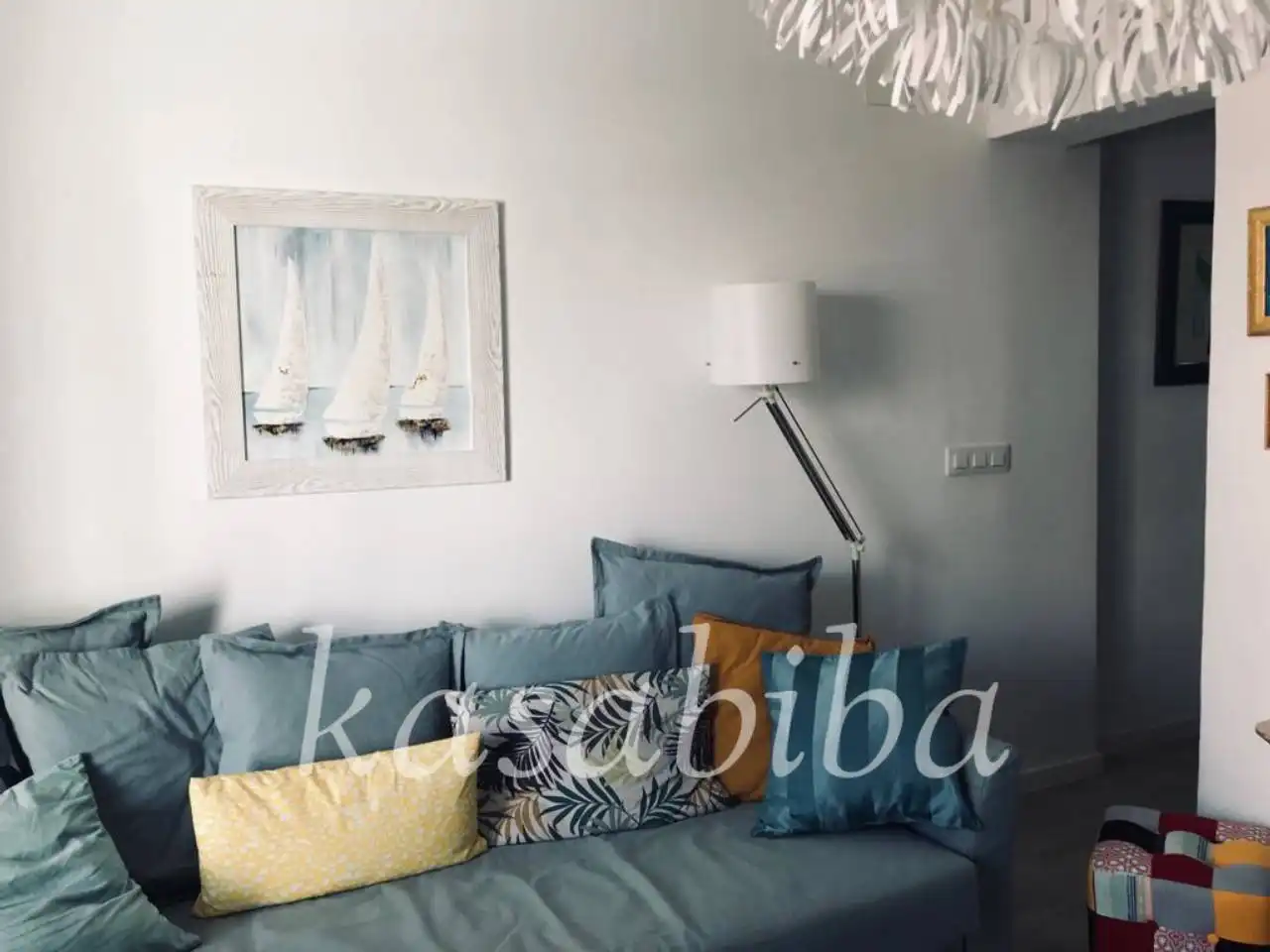 Living room of Flat for rent in Valencia  with Air Conditioner, Furnished and Balcony