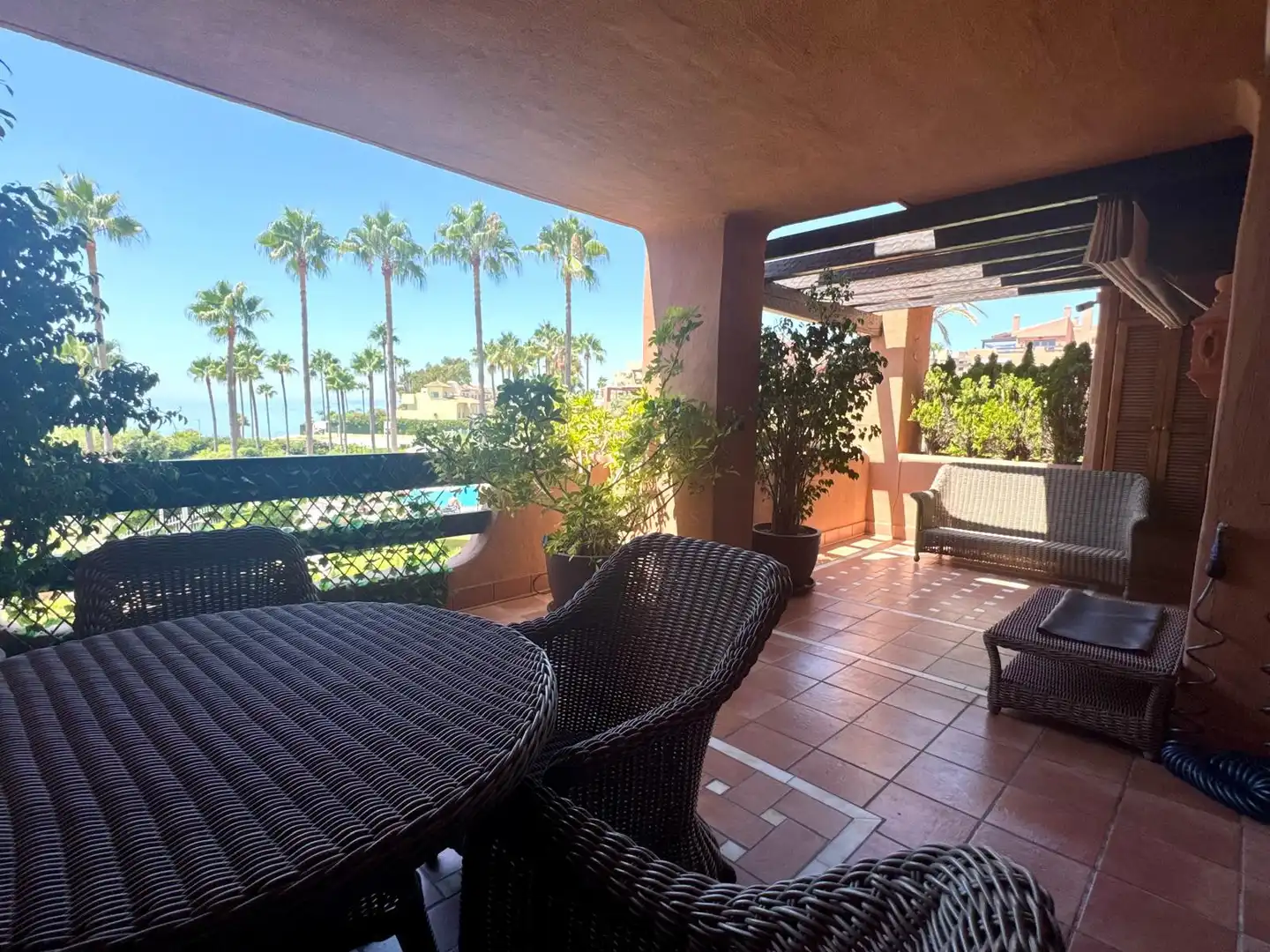 Terraza de Apartamento en venta en Estepona con Aire acondicionado, Terraza y Piscina