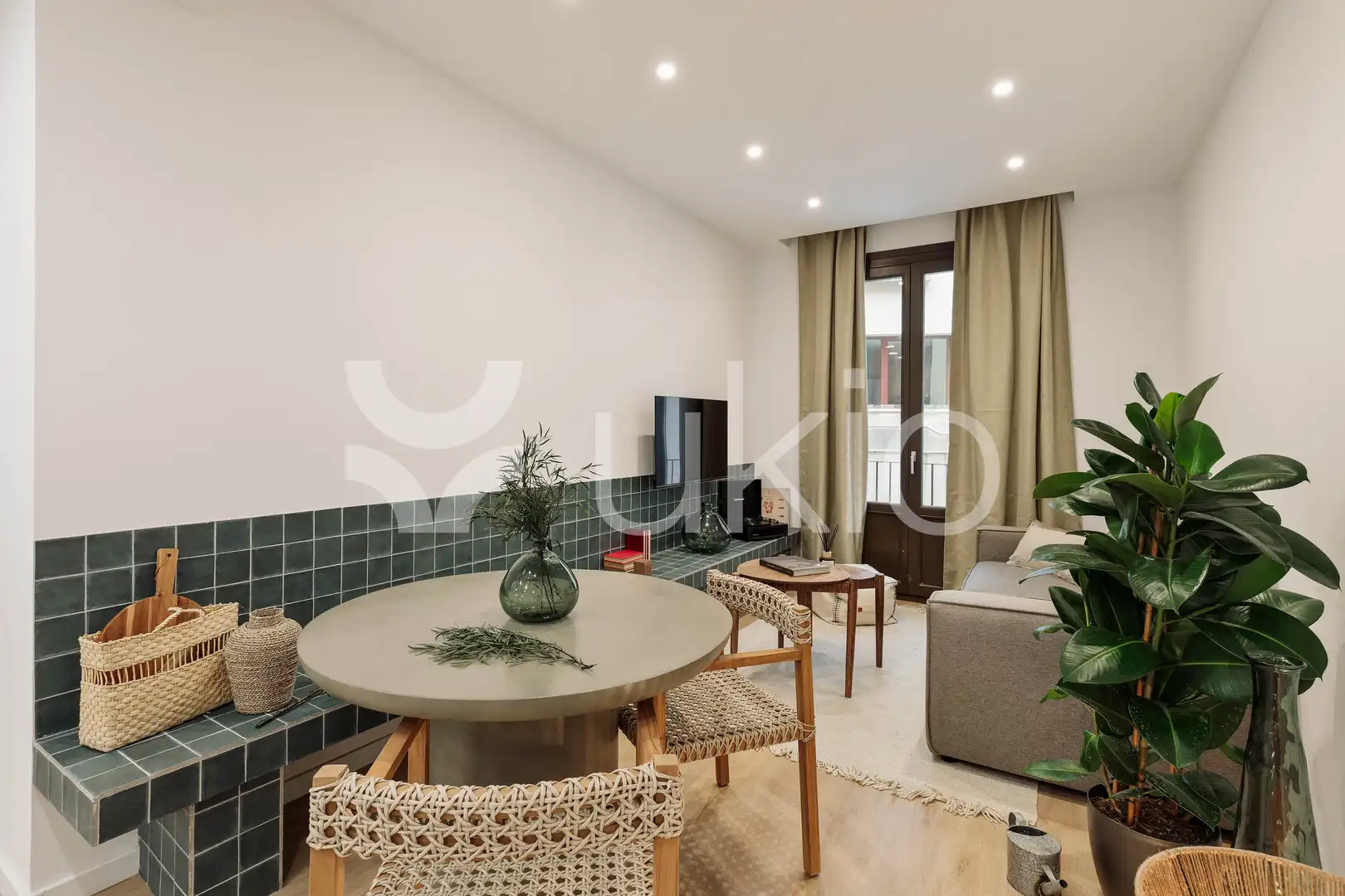 Wohnzimmer von Wohnungen zur Miete in Barcelona mit Klimaanlage, Heizung und Möbliert