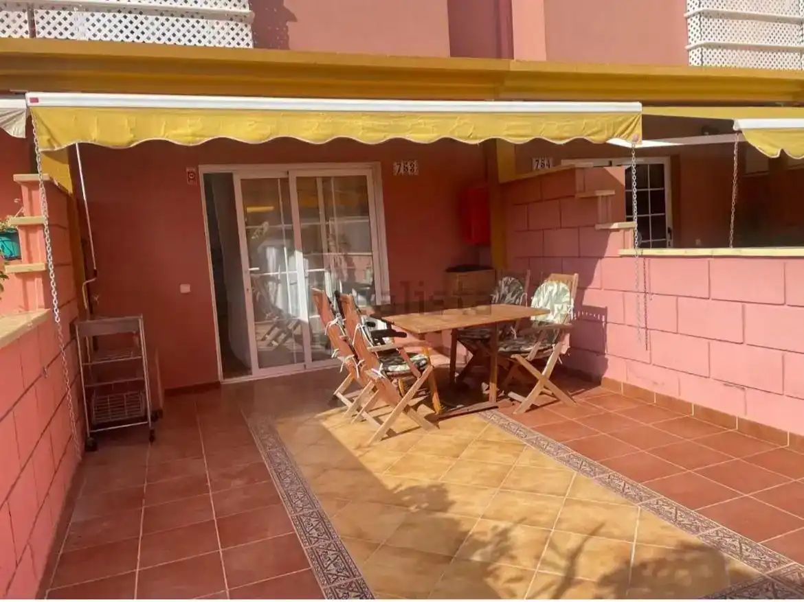 Terrasse von Maisonette zur Miete in San Bartolomé de Tirajana mit Klimaanlage, Schwimmbad und Möbliert