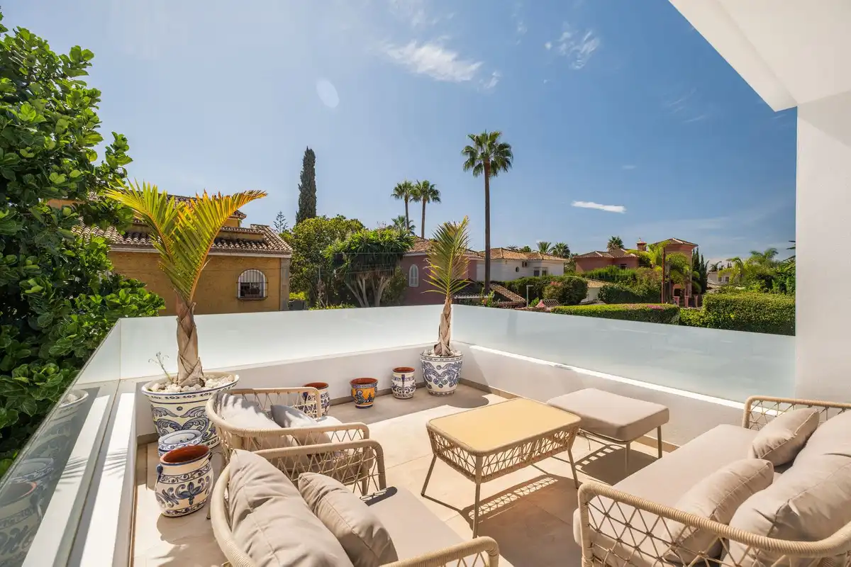 Terraza de Casa o chalet en venta en Marbella con Aire acondicionado, Jardín privado y Terraza