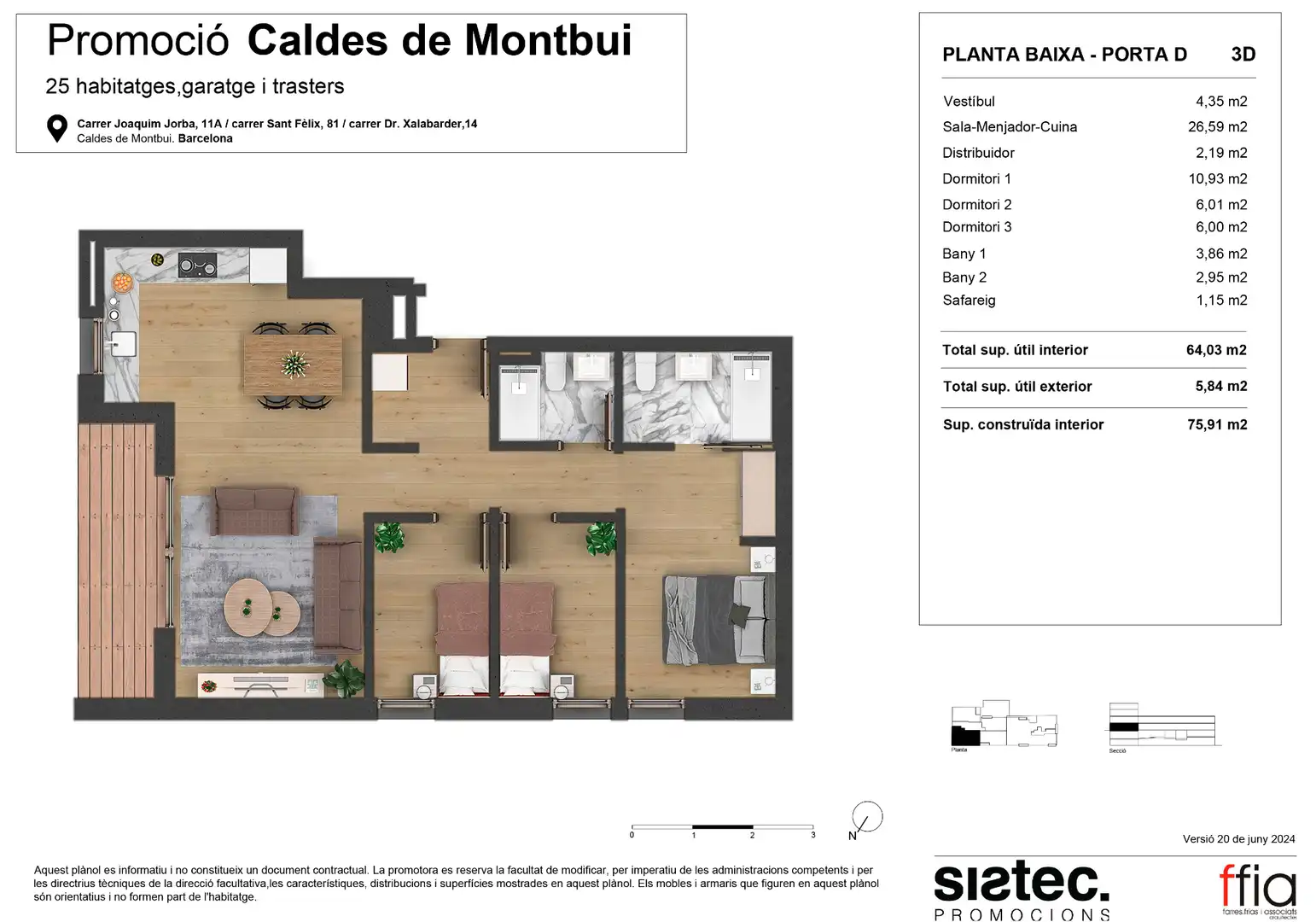 Bajo de obra nueva con terraza en venta en Carrer Doctor Xalabarder 14