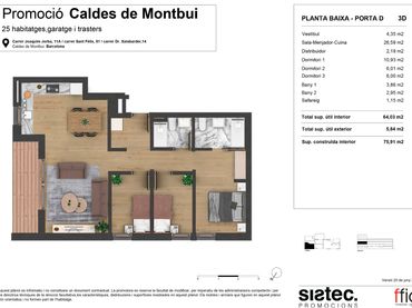 Neubau-Erdgeschosswohnung mit Balkon zum Verkauf in Carrer Doctor Xalabarder 14