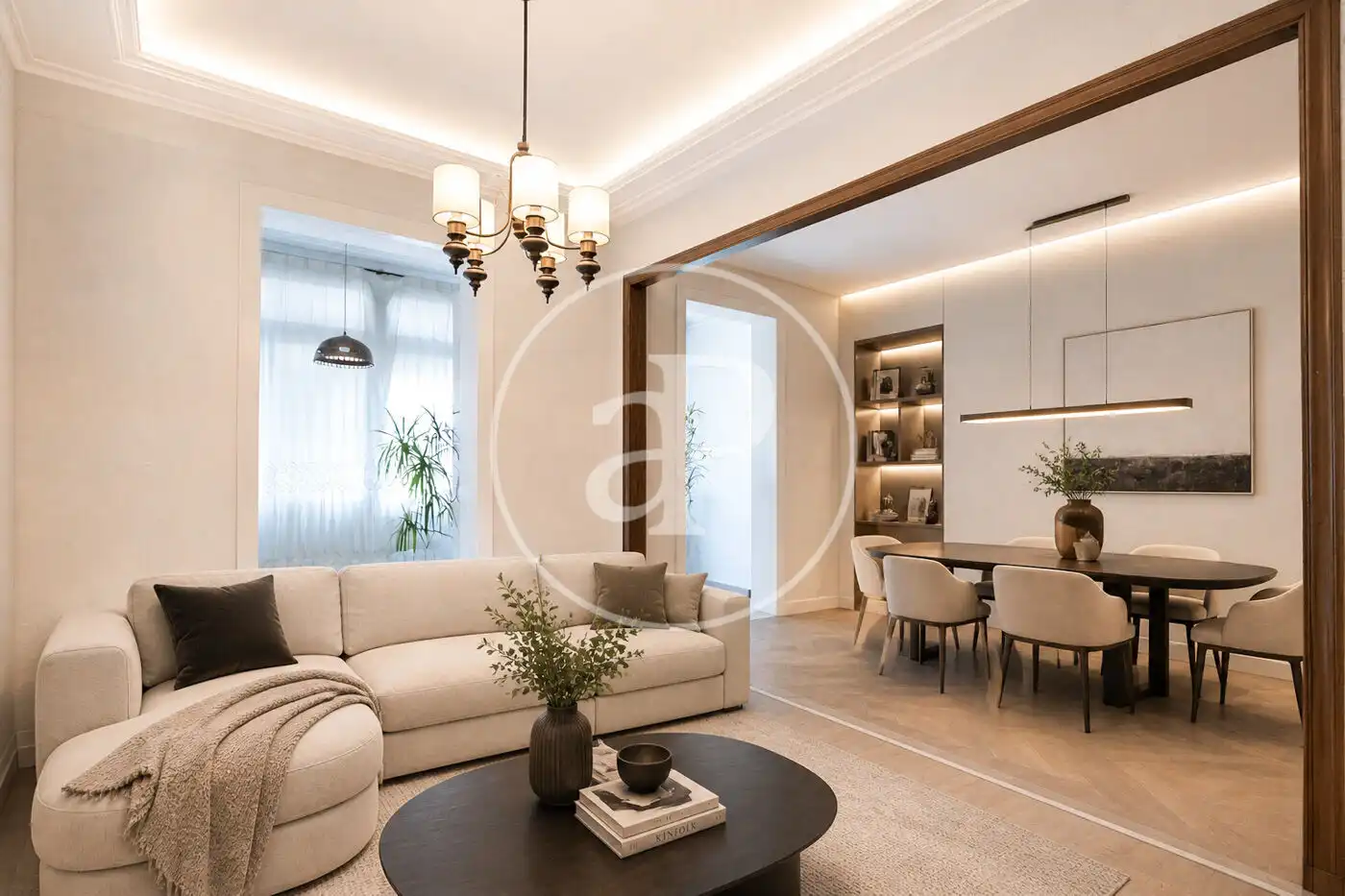 Sala de estar de Piso en venta en Barcelona con Aire acondicionado, Calefacción y Balcón