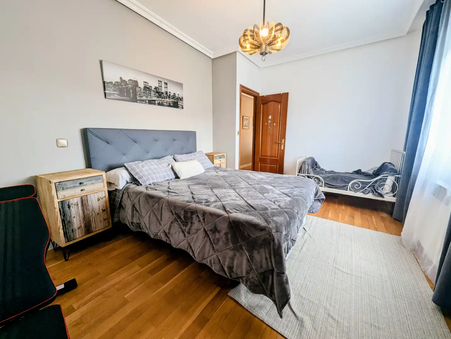 Bedroom of Houses for sale in Villamuriel de Cerrato  with Heating, Furnished and Balcony
