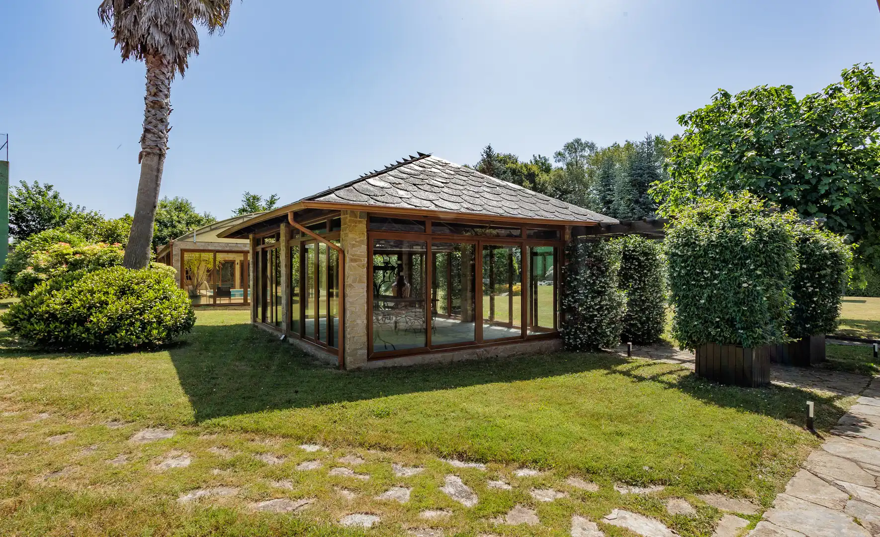Vista exterior de Finca rústica en venta en Cospeito con Piscina