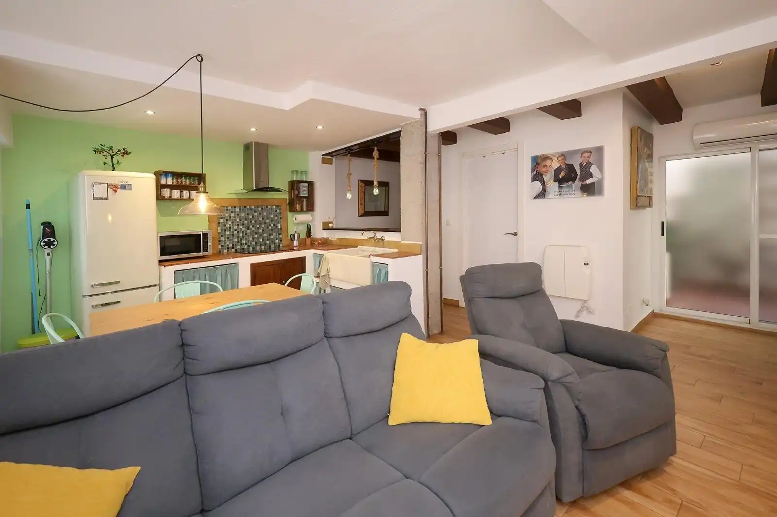Sala de estar de Piso en venta en Valencia con Aire acondicionado, Parquet y Terraza