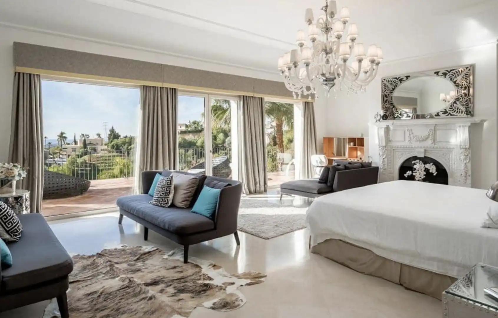 Habitación de Casa o chalet de alquiler en Marbella con Aire acondicionado, Jardín privado y Piscina