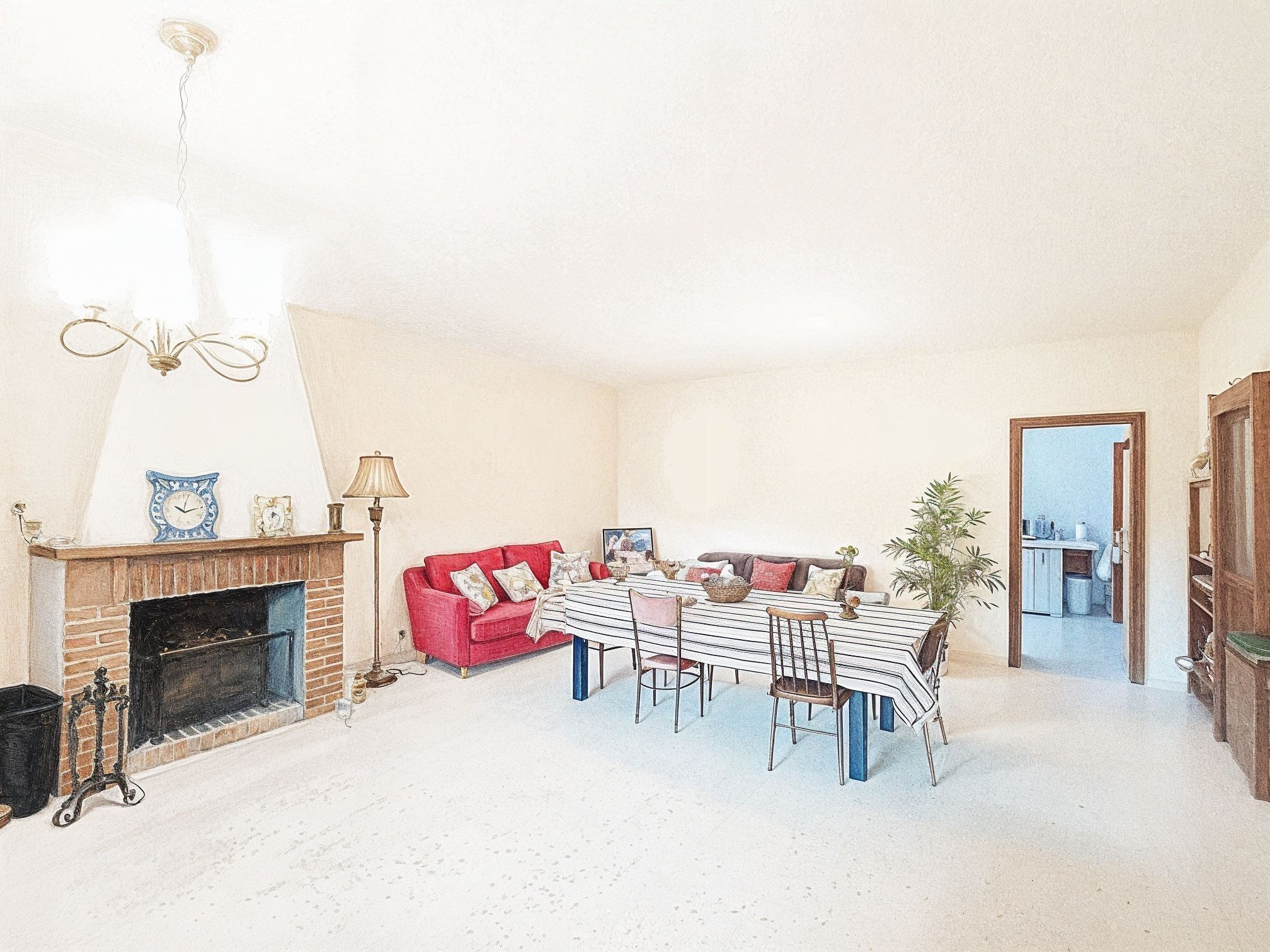 Dining room of Country house for sale in Valverde de Mérida  with Air Conditioner, Private garden and Swimming Pool