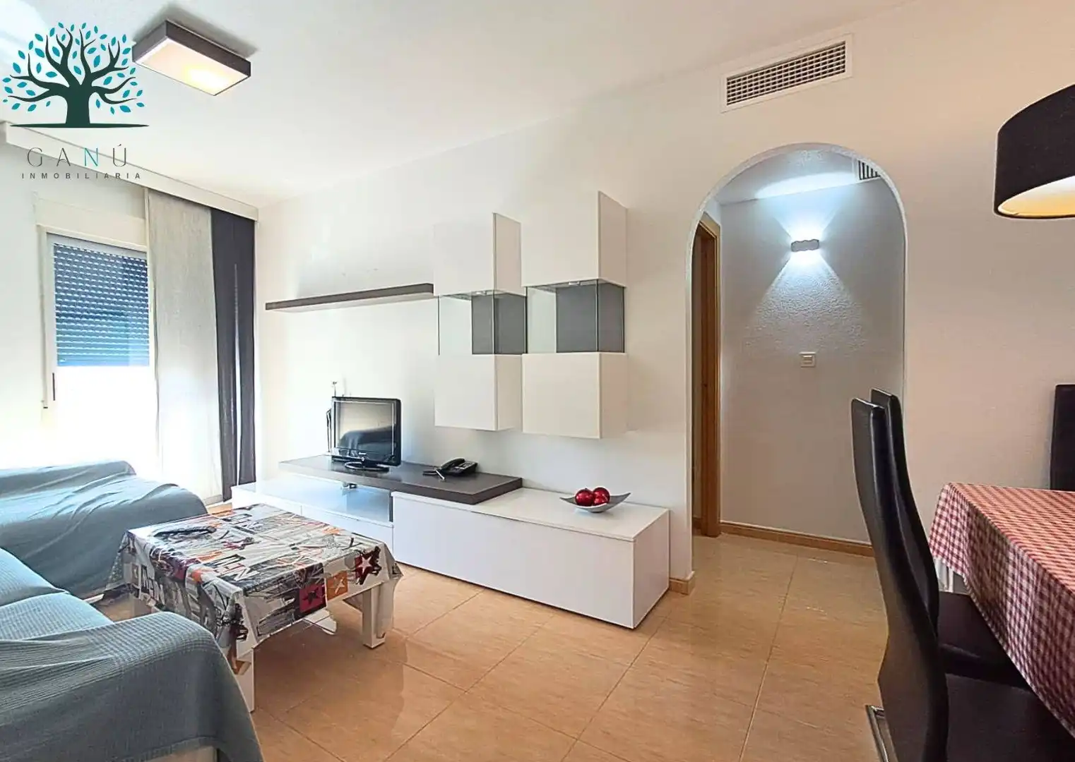 Sala de estar de Piso en venta en Mazarrón con Aire acondicionado, Trastero y Amueblado
