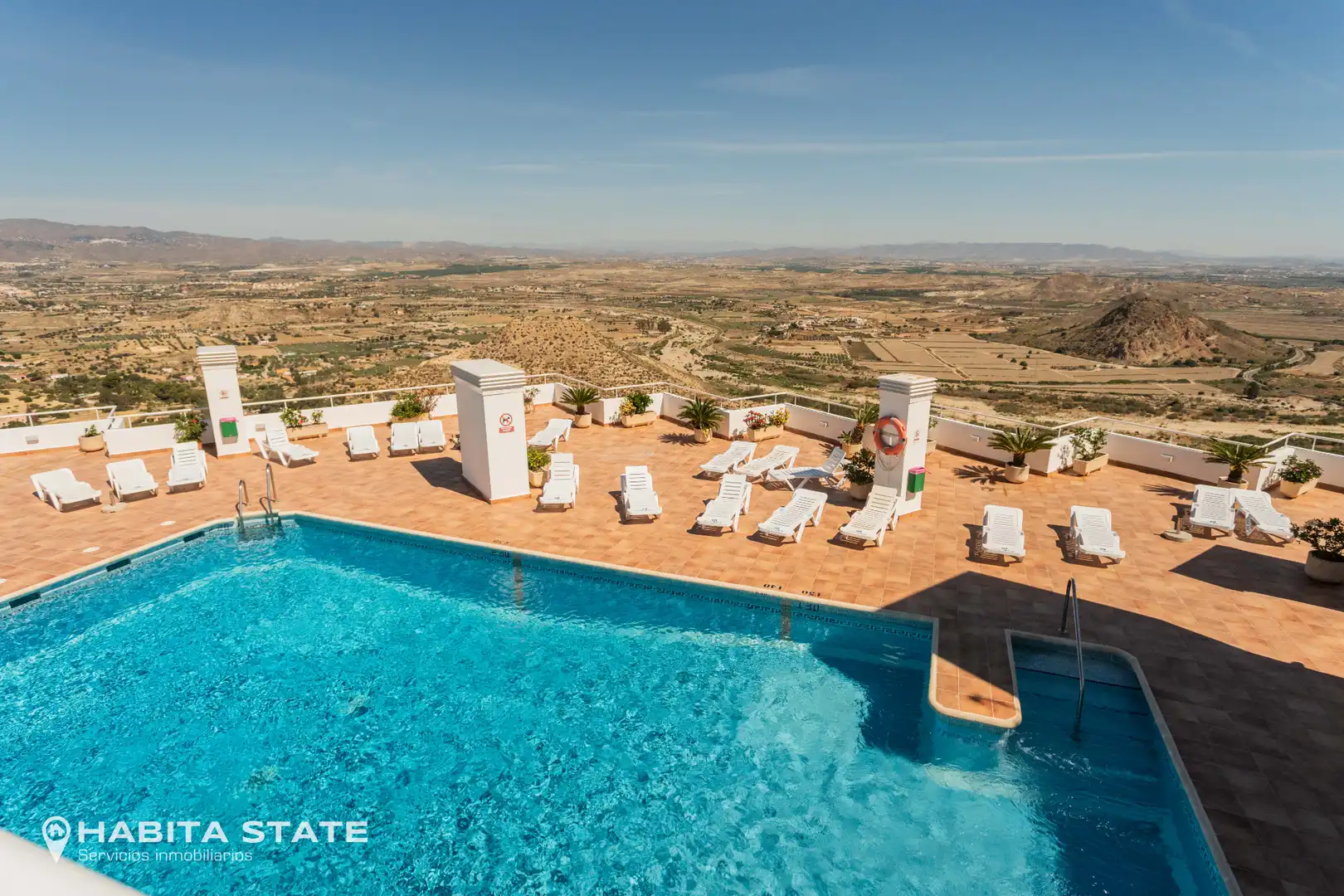 Swimming pool of Flat for rent in Mojácar  with Air Conditioner, Furnished and Pets allowed