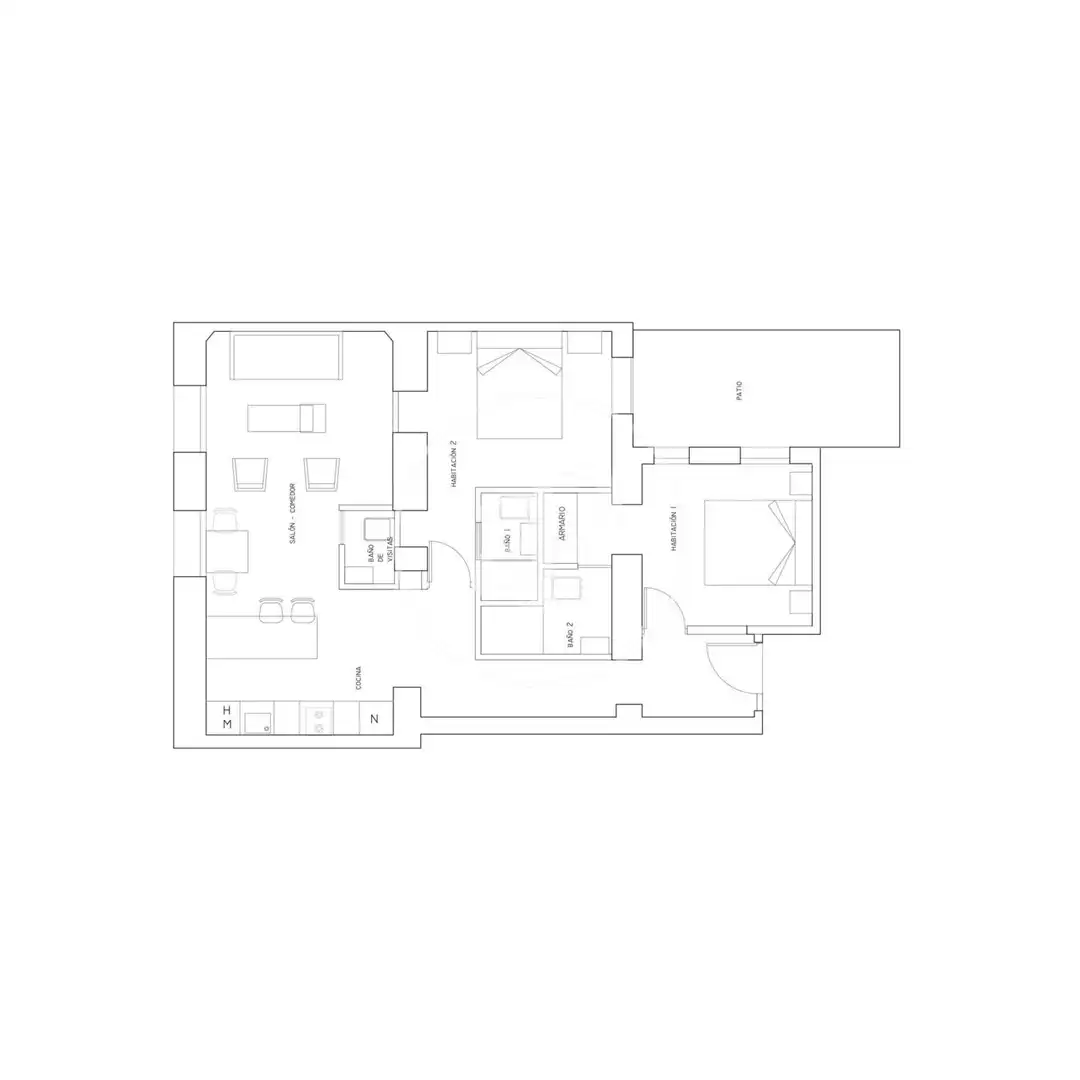 Wohnung zum Verkauf in Madrid mit Klimaanlage, Heizung und Terrasse