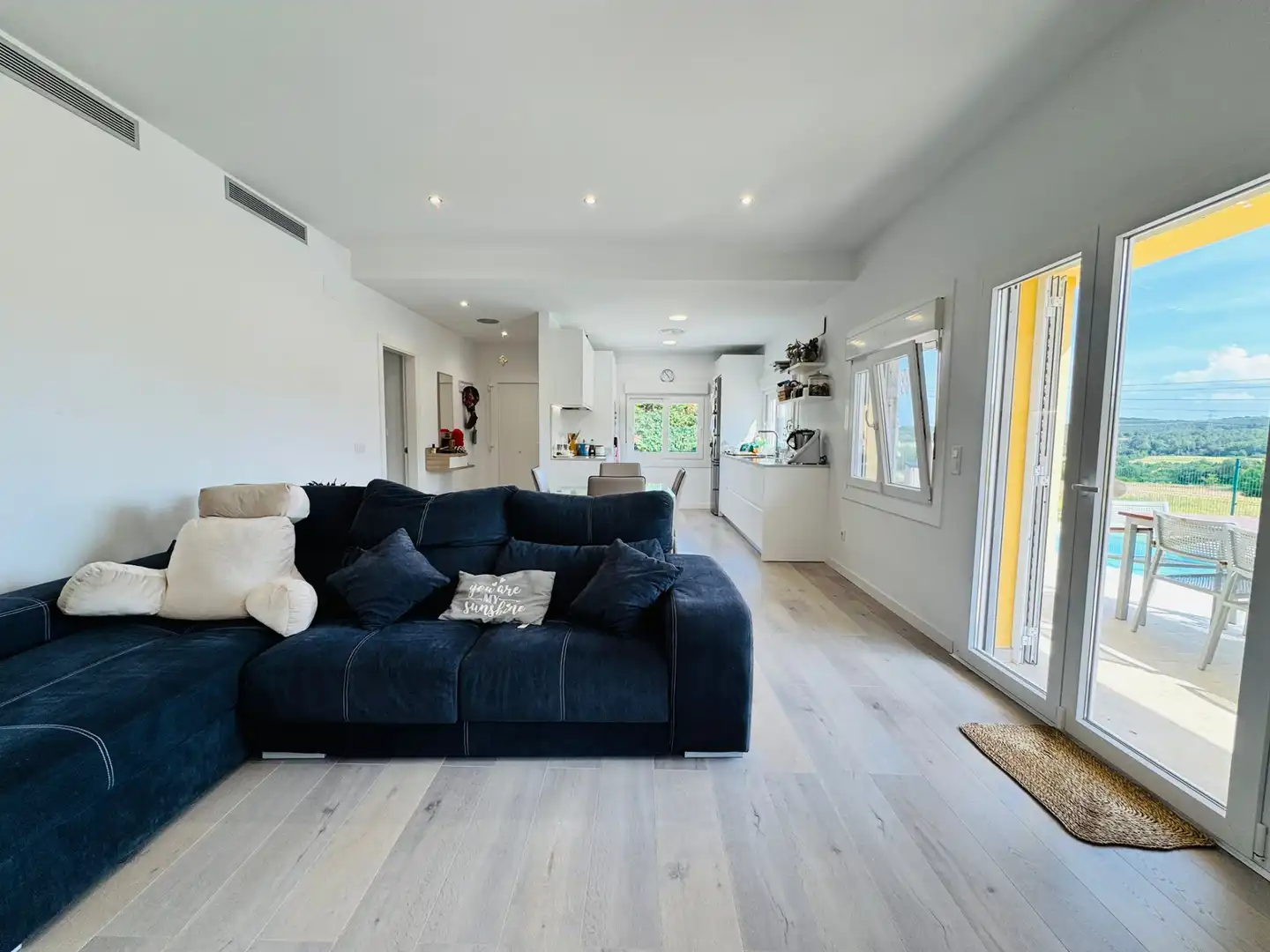 Sala d'estar de Casa o xalet en venda en Bàscara amb Aire condicionat, Jardí privat i Terrassa