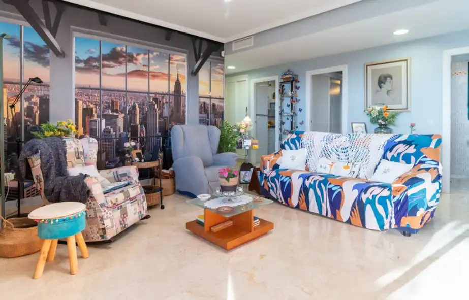 Living room of Flat for sale in Benalmádena  with Furnished, Oven and Washing machine