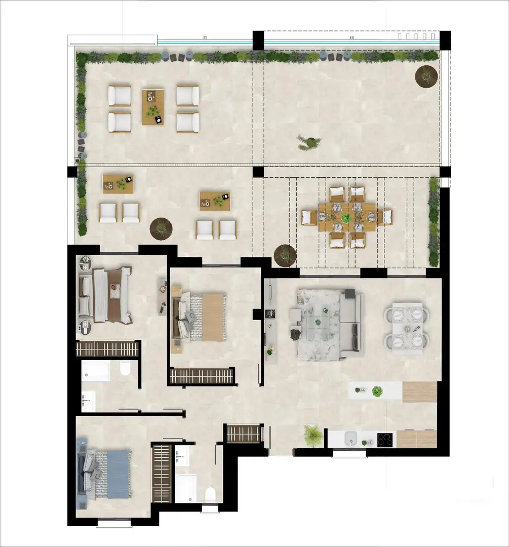 Àtic en venda en Casares amb Jardí privat, Terrassa i Piscina comunitària