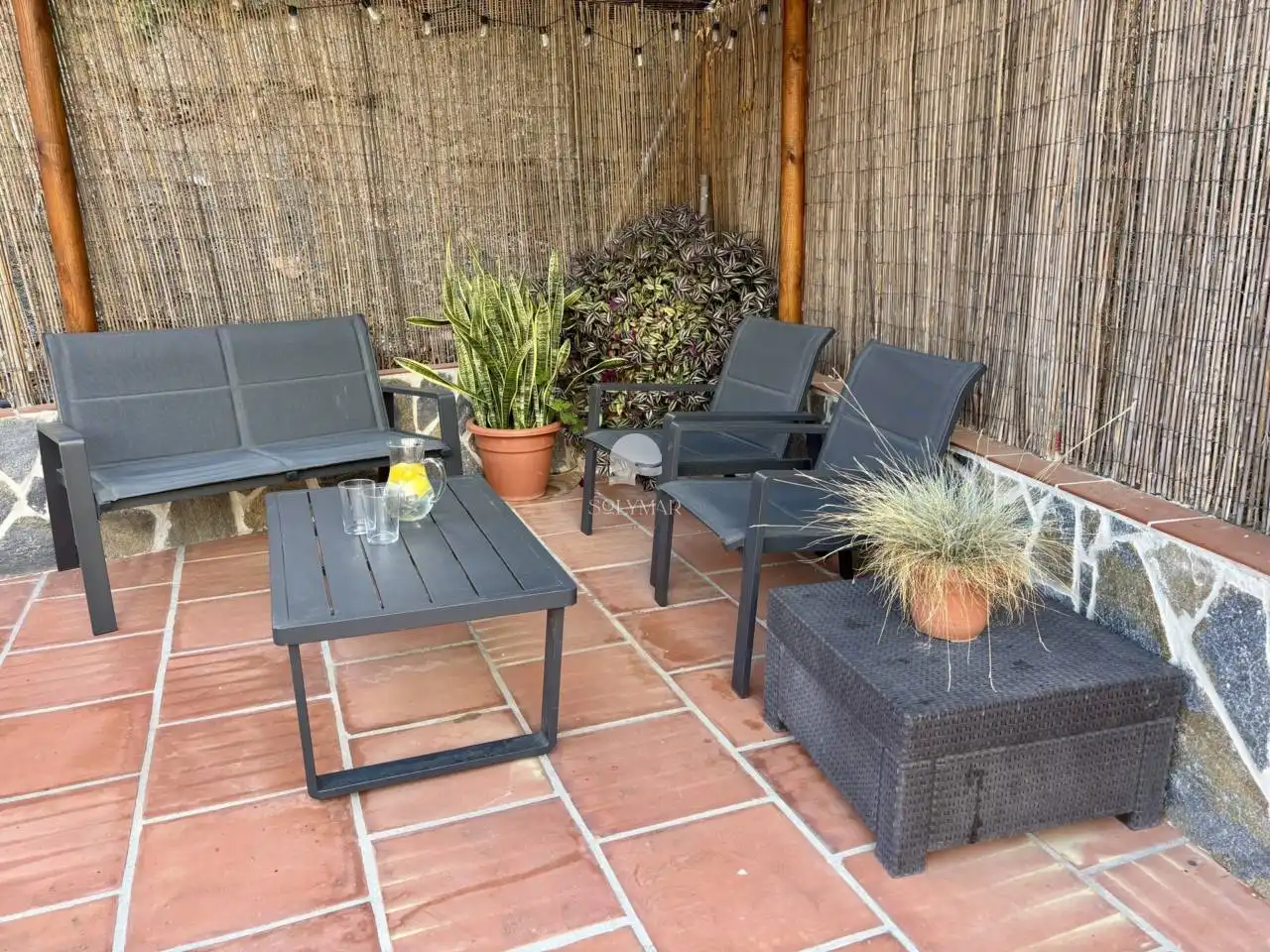 Terraza de Casa o chalet de alquiler en Canillas de Aceituno con Aire acondicionado, Calefacción y Jardín privado