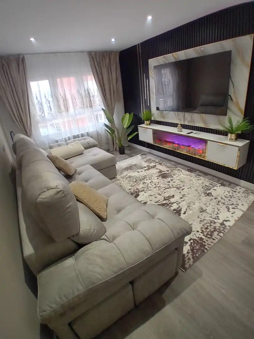 Sala de estar de Piso en venta en Gijón  con Calefacción y Amueblado