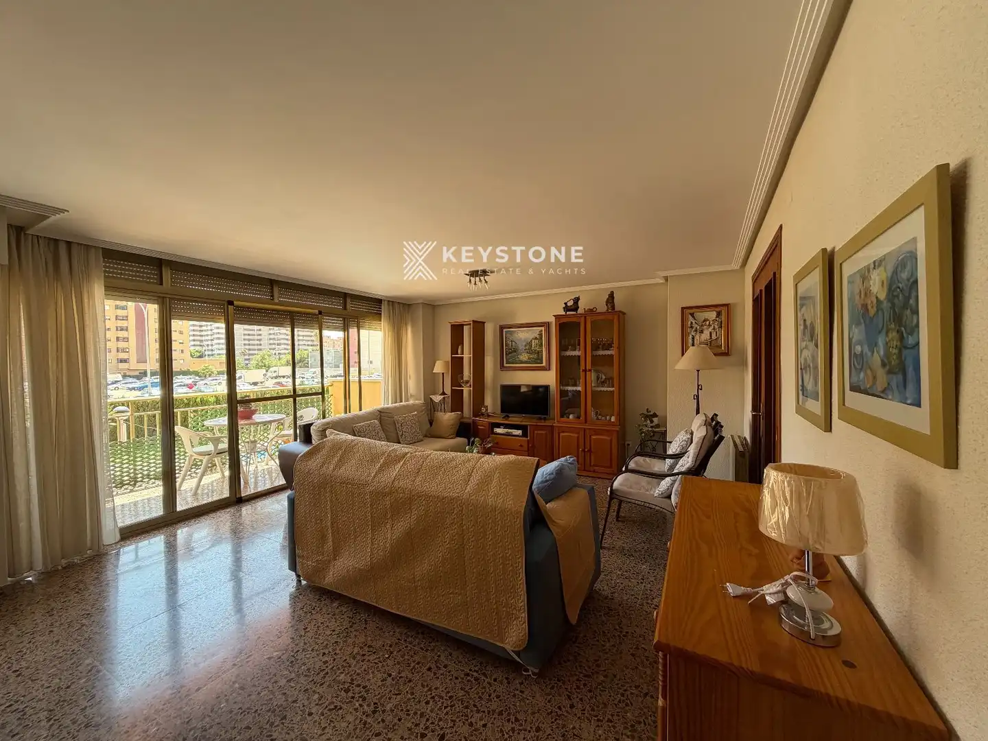 Sala d'estar de Pis de lloguer en Alicante / Alacant amb Aire condicionat, Calefacció i Terrassa