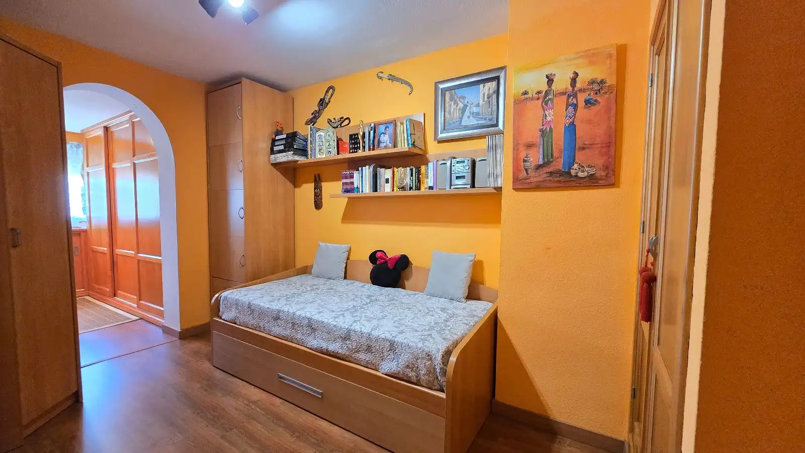 Schlafzimmer von Einfamilien-Reihenhaus zum Verkauf in Málaga mit Klimaanlage, Heizung und Schwimmbad
