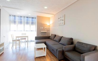 Living room of Flat for sale in  Valencia Capital  with Parquet flooring, Terrace and Furnished