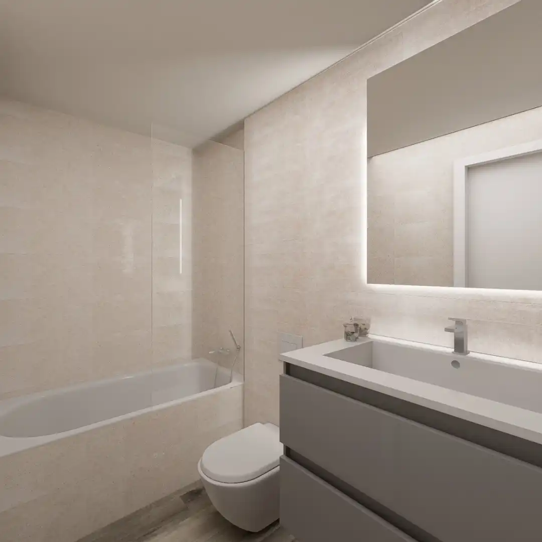 Baño de Apartamento en venta en Jávea / Xàbia con Aire acondicionado, Calefacción y Jardín privado