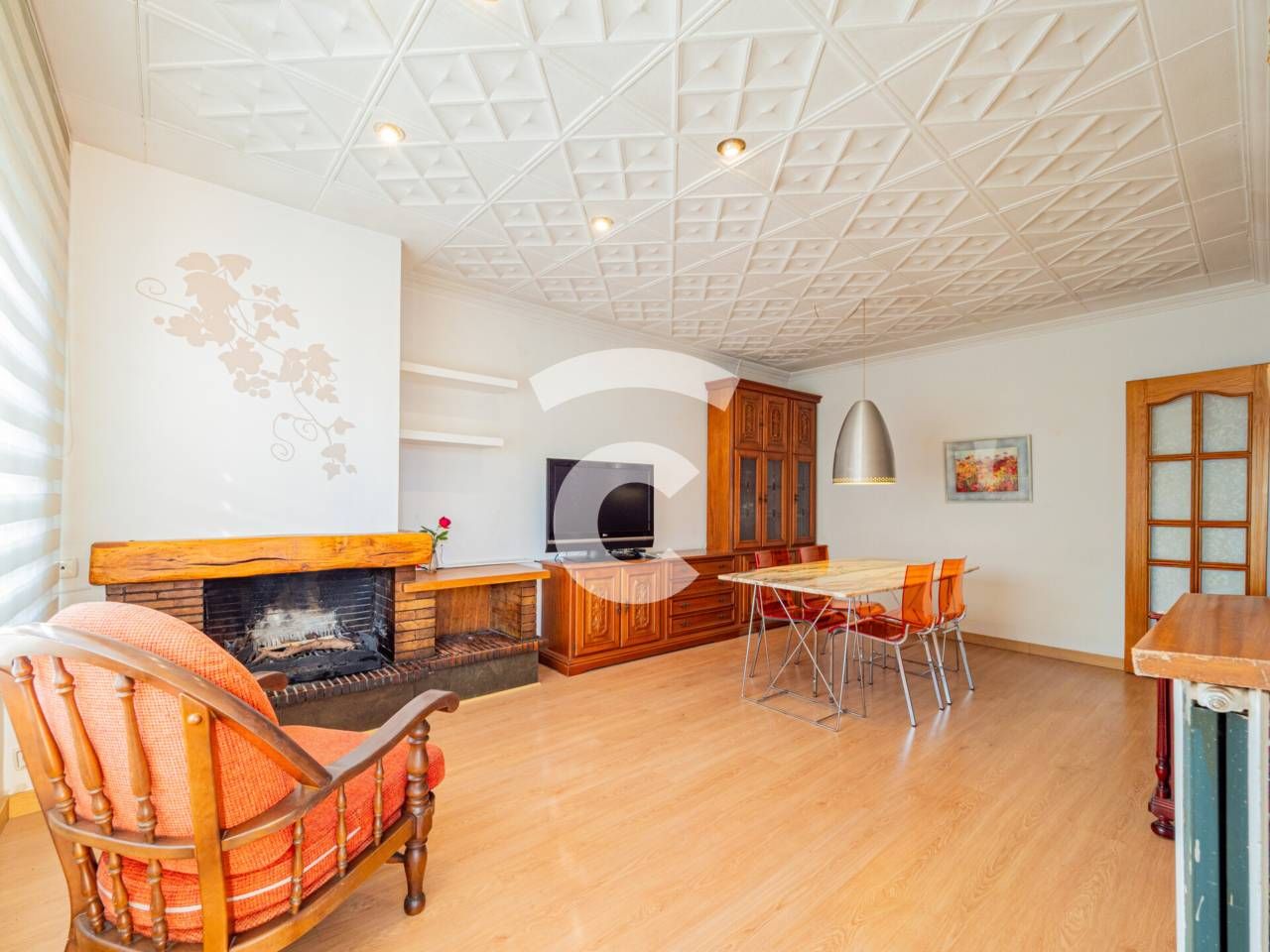 Sala d'estar de Casa o xalet en venda en Manlleu amb Parquet
