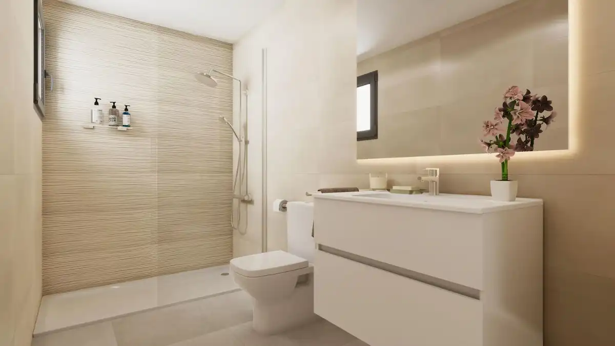 Bany de Apartament en venda en Estepona amb Aire condicionat, Traster i Piscina comunitària