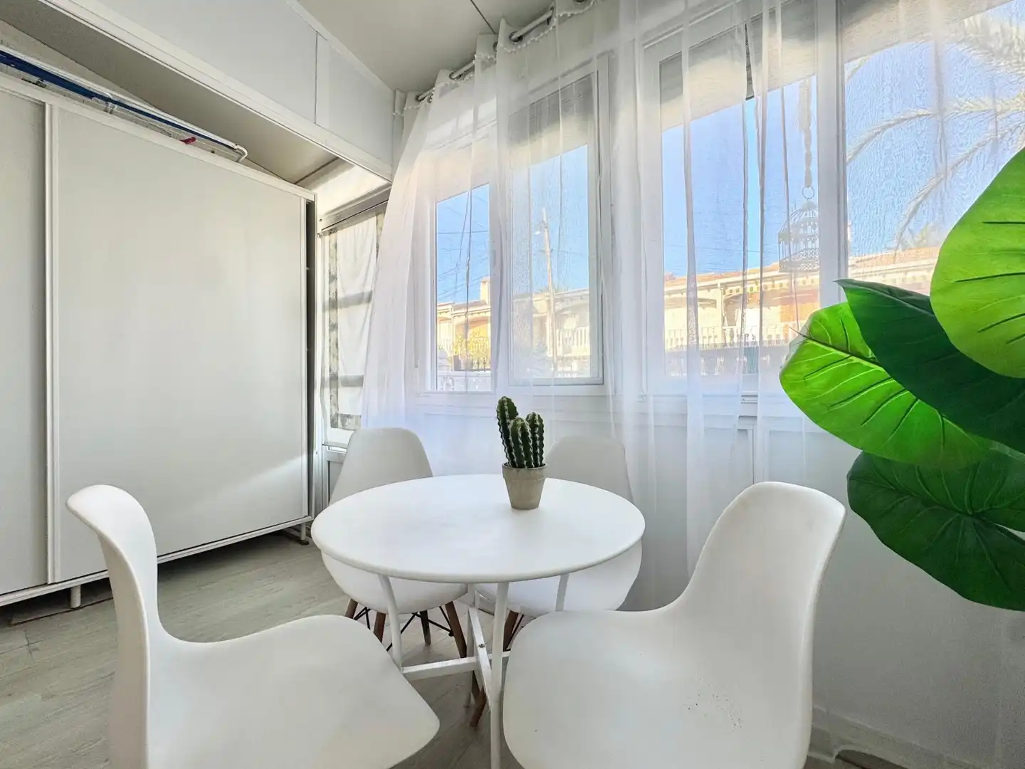 Dining room of Flat for rent in Santa Pola  with Heating, Parquet flooring and Terrace