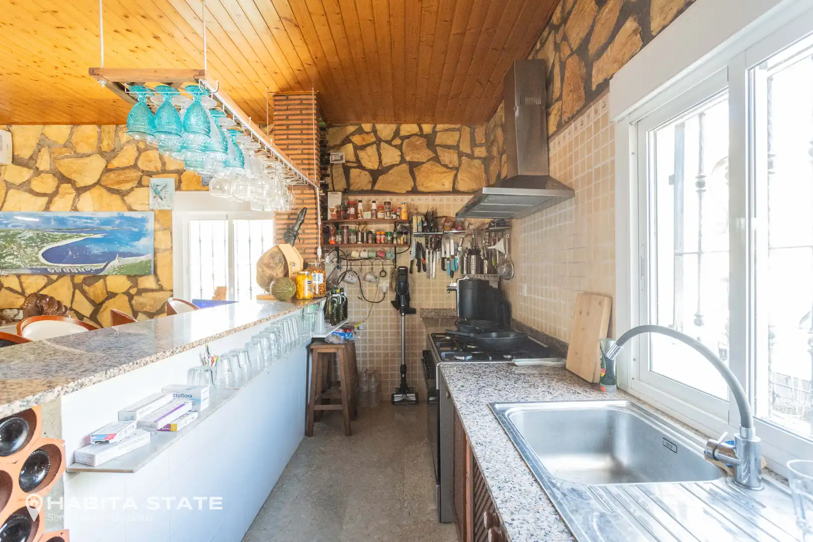 Cuina de Casa o xalet en venda en Gádor amb Aire condicionat, Jardí privat i Piscina