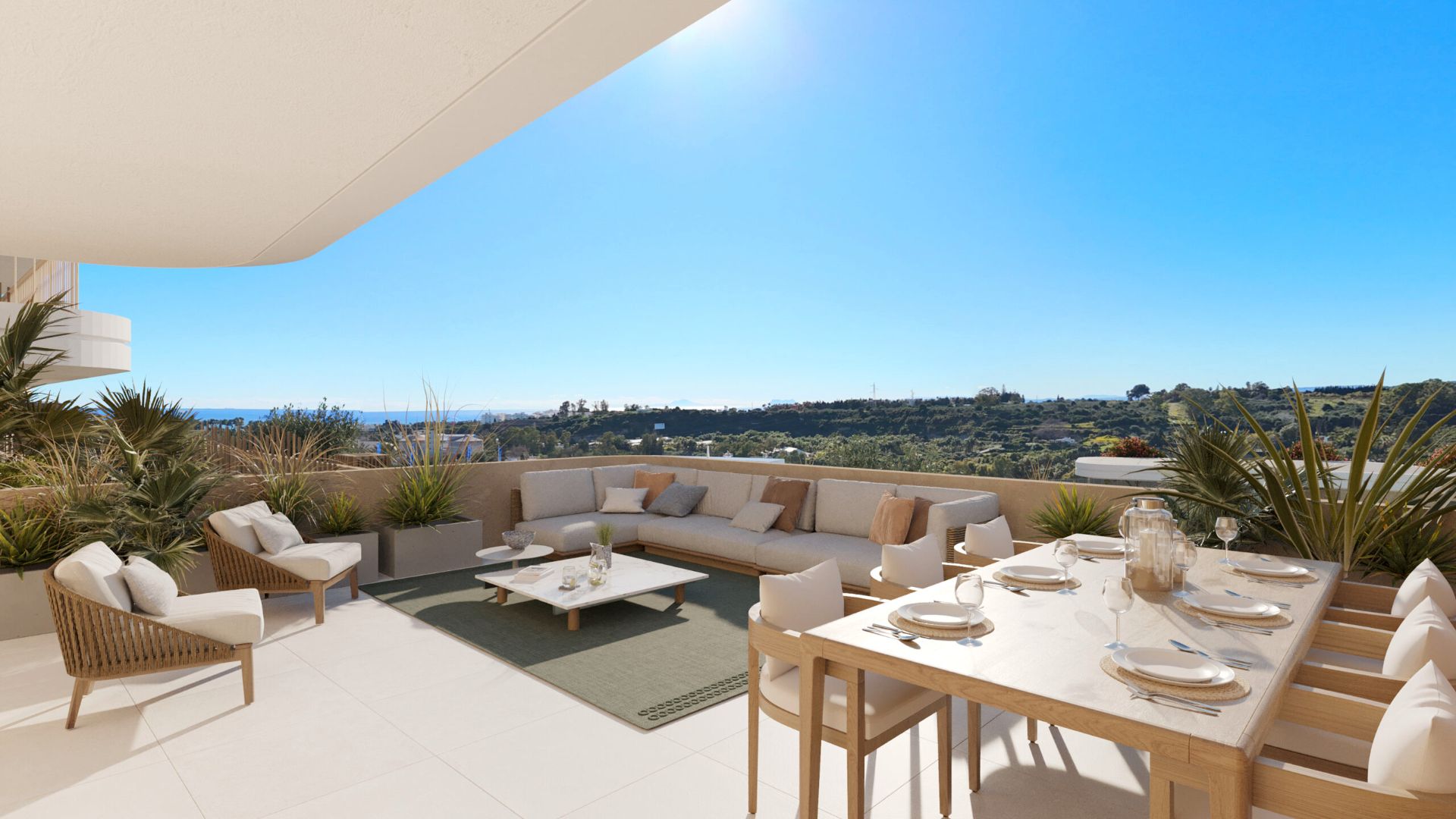 Terrace of Flat for sale in Estepona  with Air Conditioner, Heating and Private garden