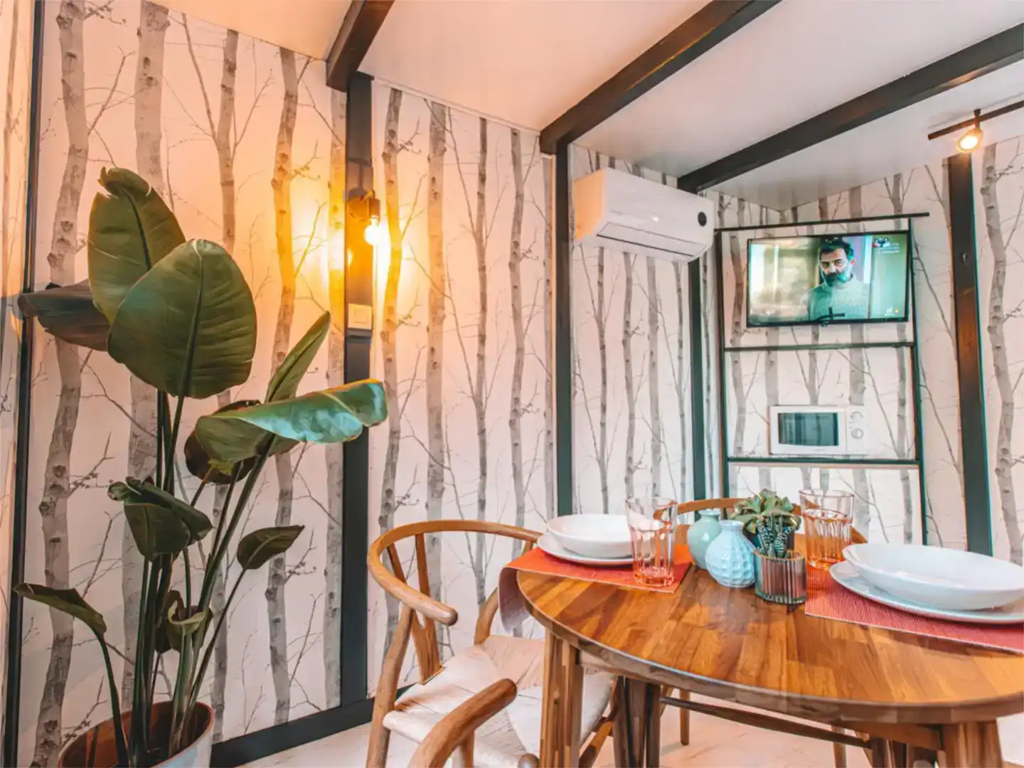 Dining room of Study for rent in Villa de Otura  with Air Conditioner, Private garden and Parquet flooring