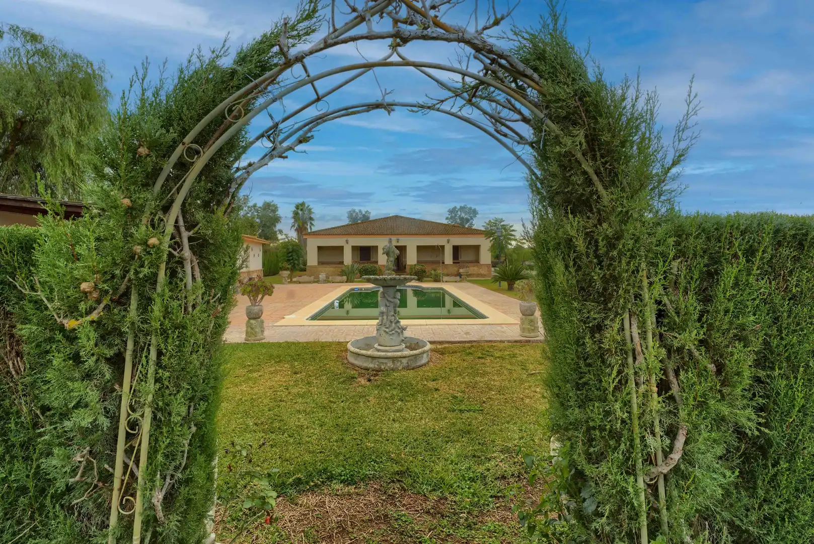 Exterior view of Country homes for sale in Pilas  with Private garden, Terrace and Swimming Pool