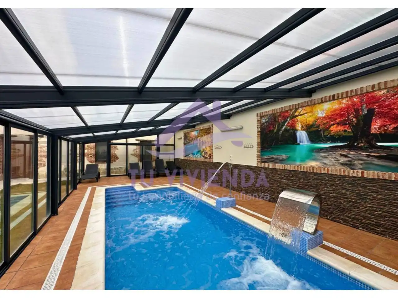 Piscina de Casa o chalet en venta en Bustillo de la Vega con Jardín privado, Piscina y Amueblado