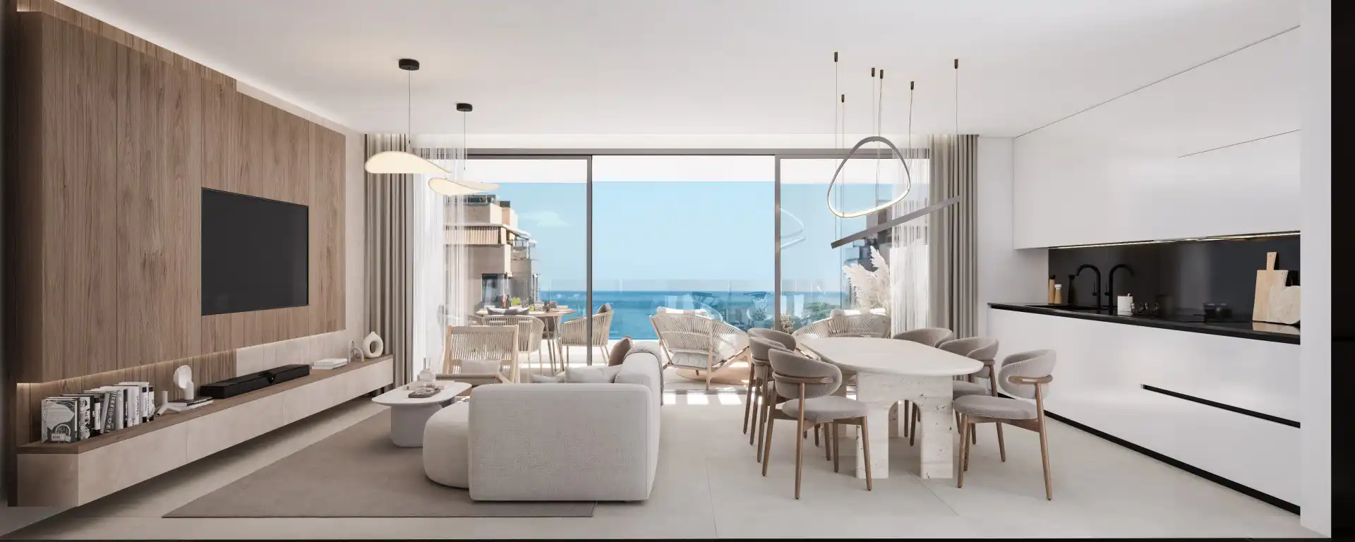 Living room of Apartments for sale in Málaga Capital  with Terrace, Swimming Pool and Community pool