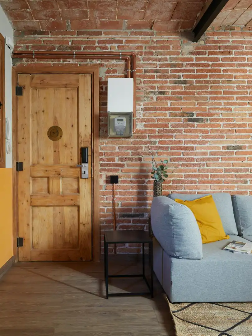 Sala de estar de Piso de alquiler en Barcelona con Aire acondicionado, Calefacción y Amueblado
