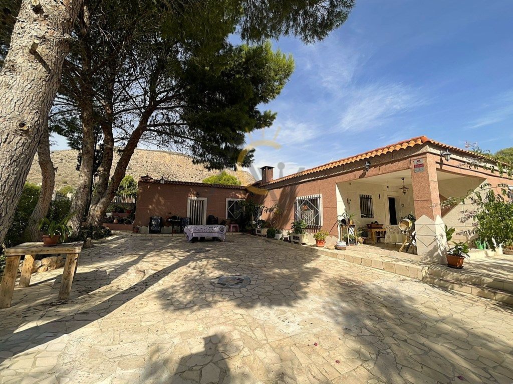 Vista exterior de Finca rústica en venda en Hondón de las Nieves / El Fondó de les Neus amb Jardí privat, Terrassa i Piscina