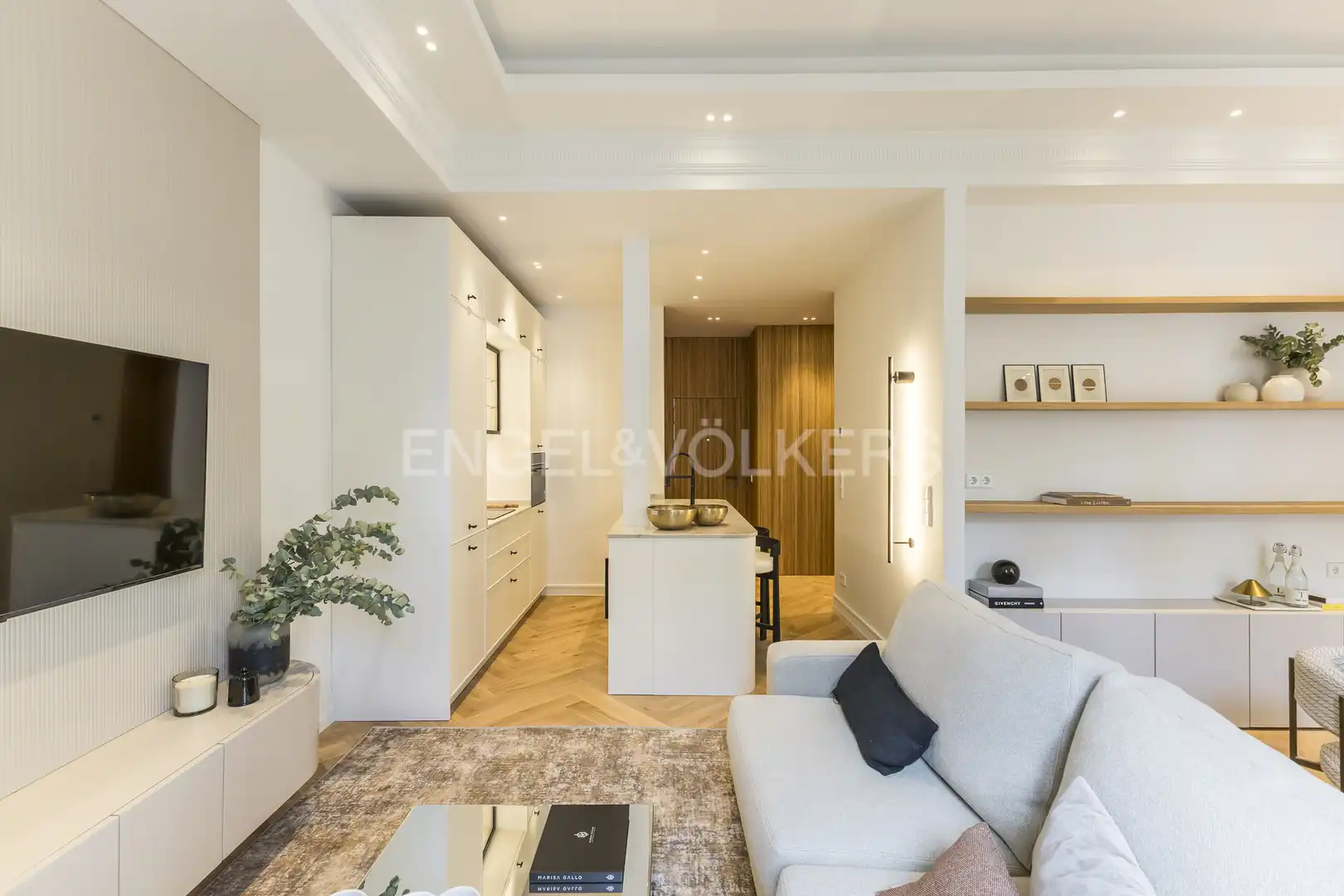 Wohnzimmer von Wohnung zur Miete in Barrio de Salamanca