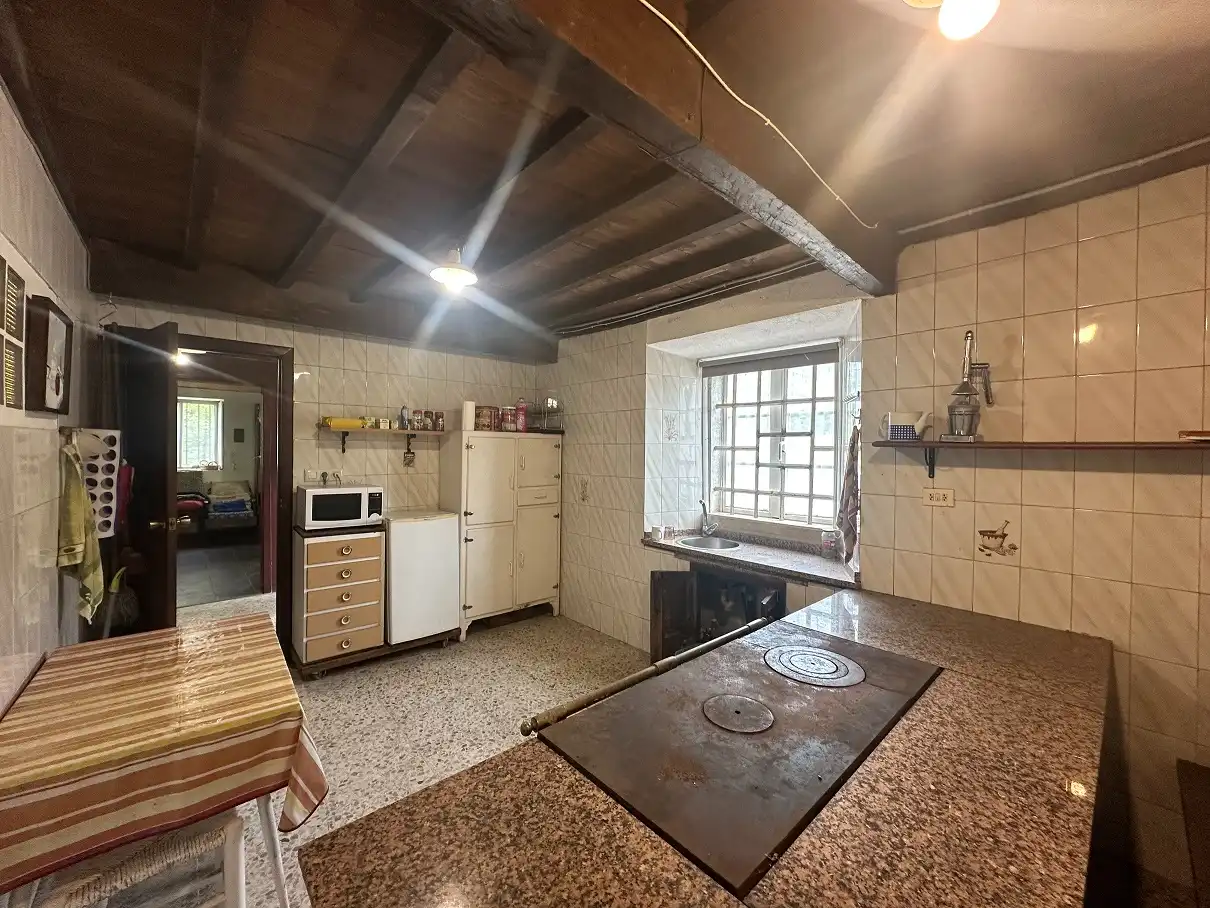 Cocina de Casa o chalet en venta en O Pino  con Jardín privado, Terraza y Amueblado