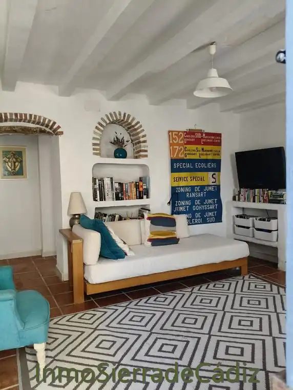 Sala de estar de Finca rústica en venta en Zahara con Jardín privado, Terraza y Trastero