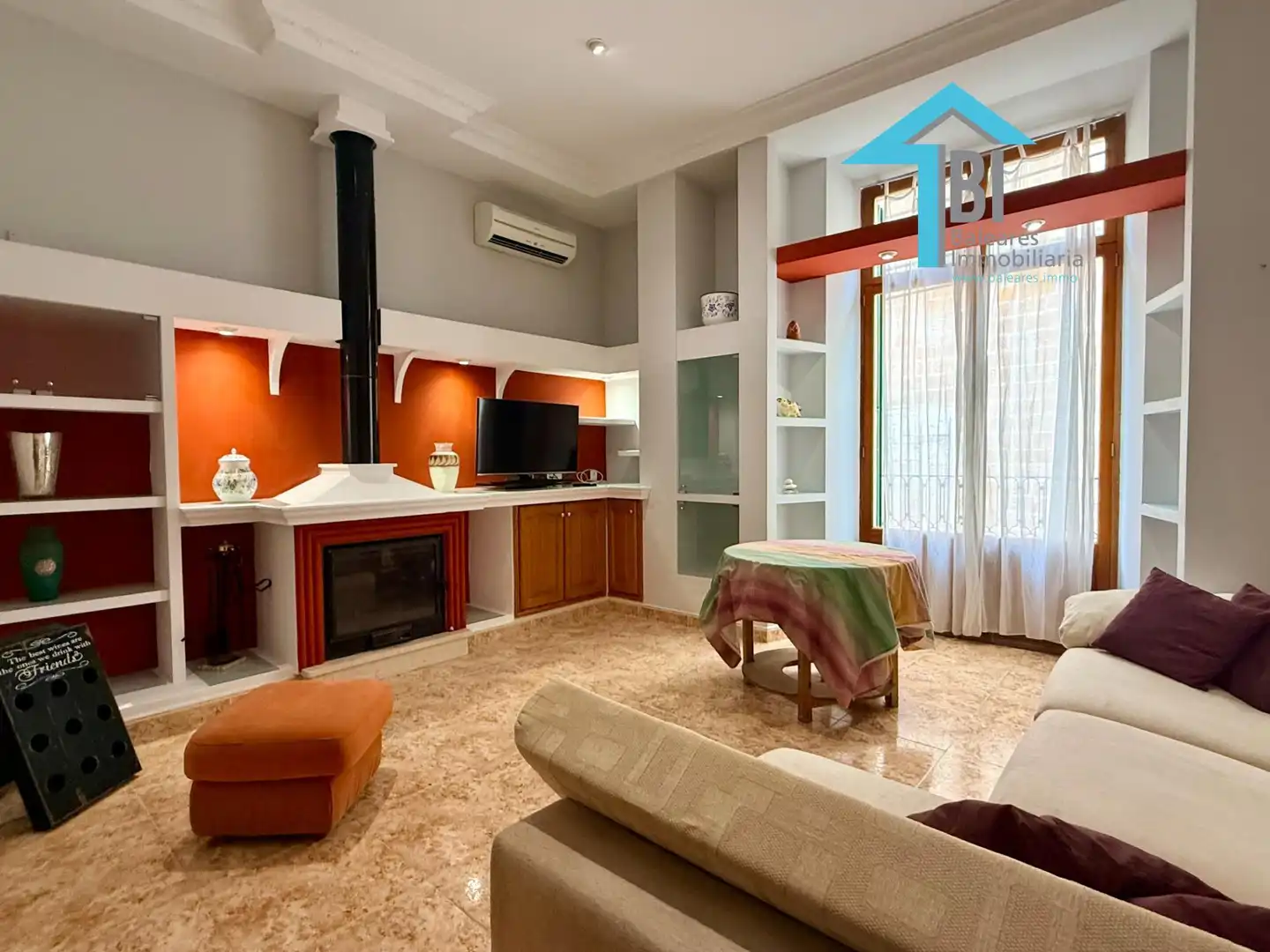Sala de estar de Apartamento de alquiler en Felanitx con Aire acondicionado, Jardín privado y Terraza