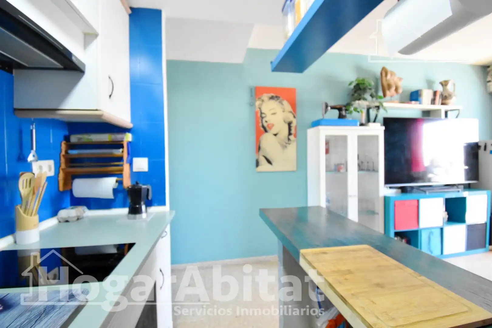 Kitchen of Flat for sale in Bellreguard  with Terrace, Furnished and Community pool